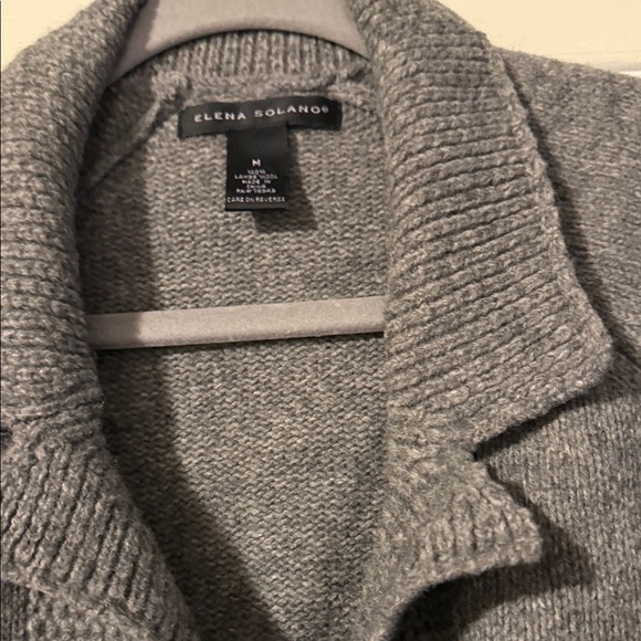 Gray Women's wool sweater Coat - Picture 8 of 11